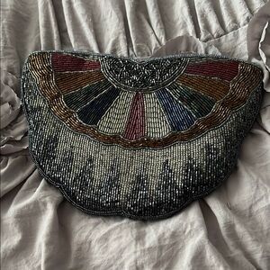 Multicolor Beaded Clutch NWOT